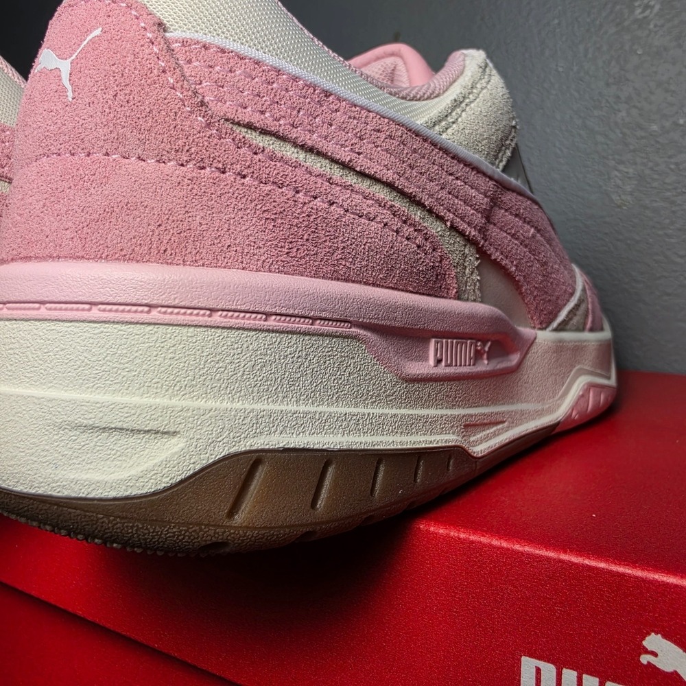 New Women 5.5 Puma Rebound Retro SD Jr 403273-01 Pink White Suede Basketball - Picture 6 of 9